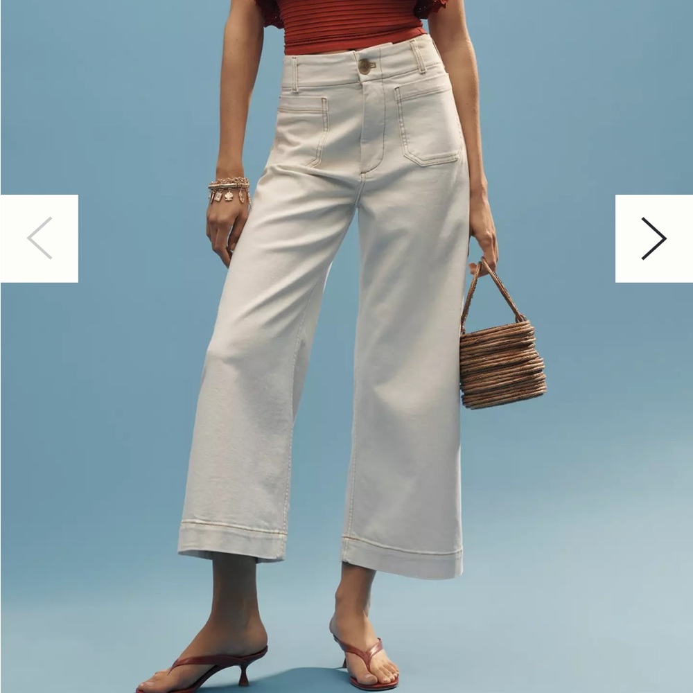 The Colette Crop Wide-Leg Jeans by Maeve